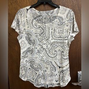 Style & Co Women's Paisley Print Top Sz XL, 28” long,21”pit to pit